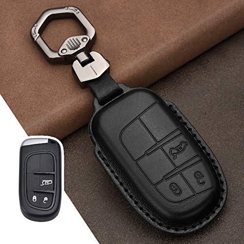 [Free Shipping] [CDC] Jeep-specific universal key chain, key holder, key case, key bag (Black, Type B) Color: Black, Size: Type B