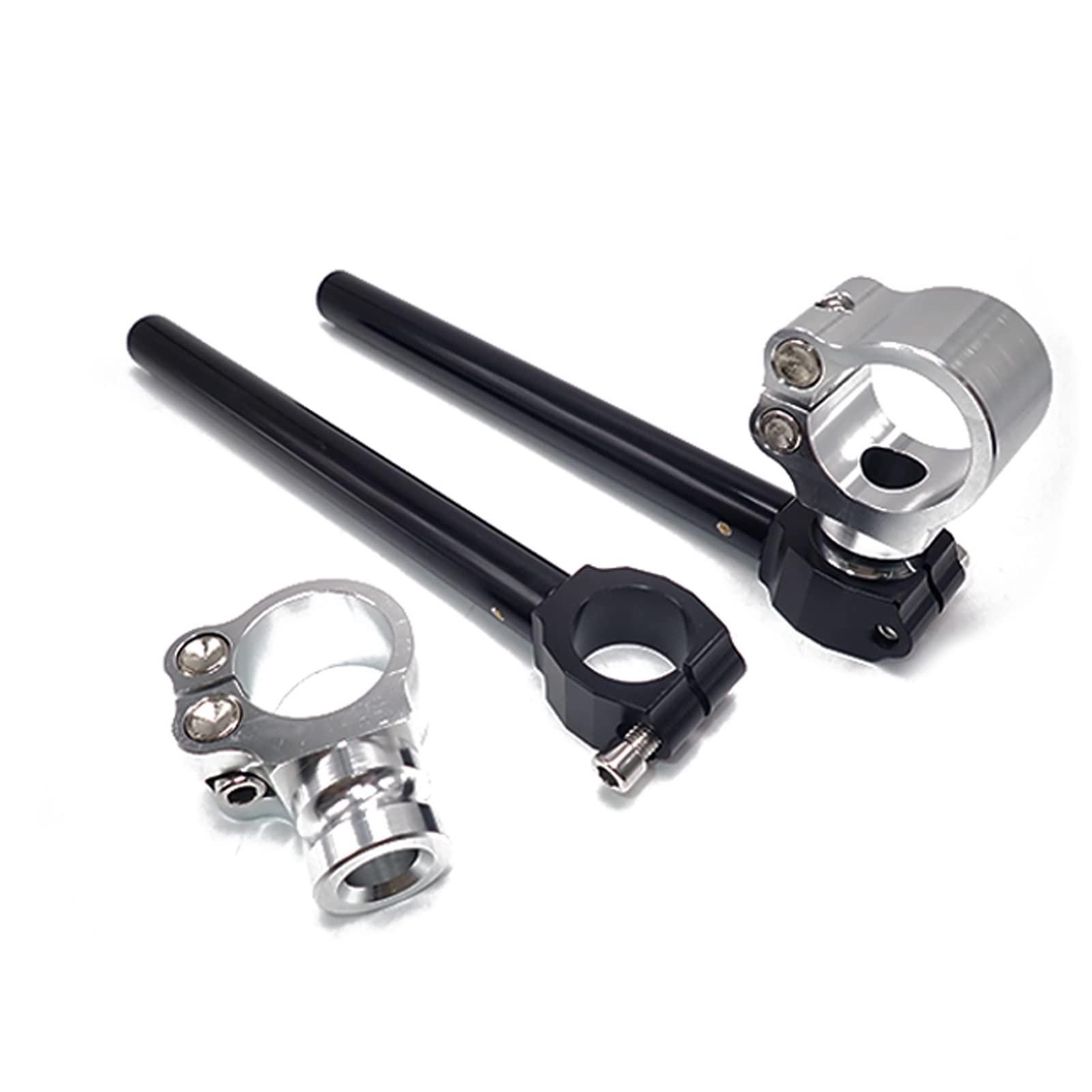 【送料無料】Wellvie セパハン アルミ セパレートハンドル クリップオン 41mm 39mm 37mm 35mm 色：ブラック、サイズ：35mm