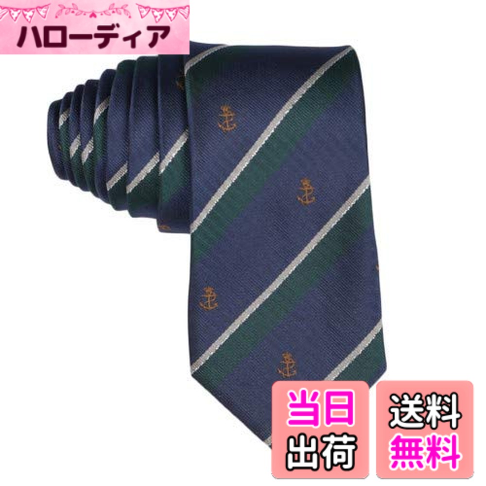 【送料無料】[FASELE] ネクタイ 男女兼用 メンズ レディース 女子 男子 ストライプ 錨柄 学生 高校生 キャンパス ファッション オシャレ プレゼント 人気 通学 面接 就活 色：ネイビー