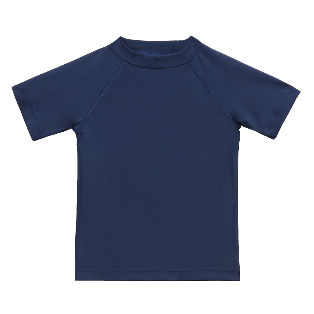  キッズ 半袖 Tシャツ ラッシュガード UVカットUPF+50 男の子 水着 色：ネイビー、サイズ：120