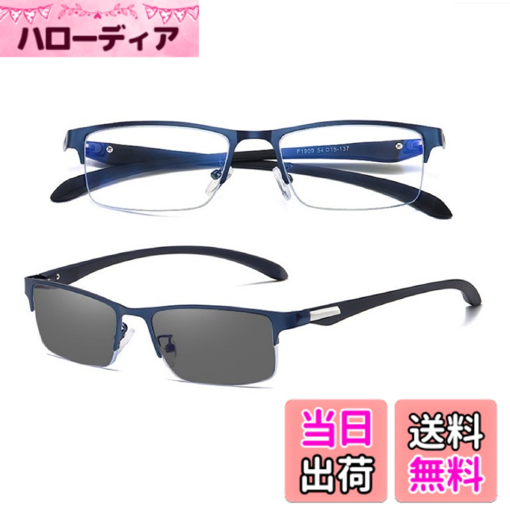 【送料無料】[REONAS] ブルーライトカット メガネ + 調光 変色 パソコン用 メガネ ...