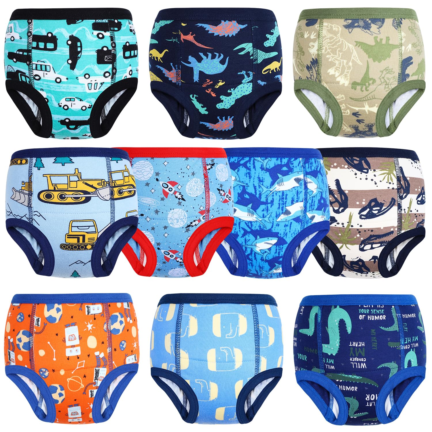 【送料無料】[MooMoo Baby] トレーニングパンツ 子供 6層構造 10枚セット 90-160cm...