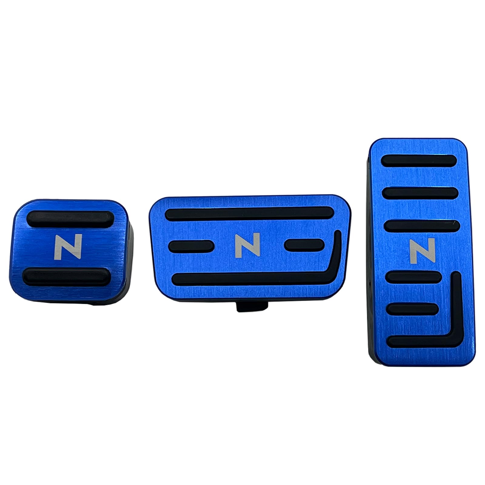 【送料無料】Wellvie classy N-BOX N-VAN N-WGN N-ONE アルミペダルカバー 3点セット はめ込み式 工具不要 カーパーツ 内装 アクセサリー (アクセル ・ブレーキ・ パーキング) ドレスアップ [並行輸入品] 色：ブルー