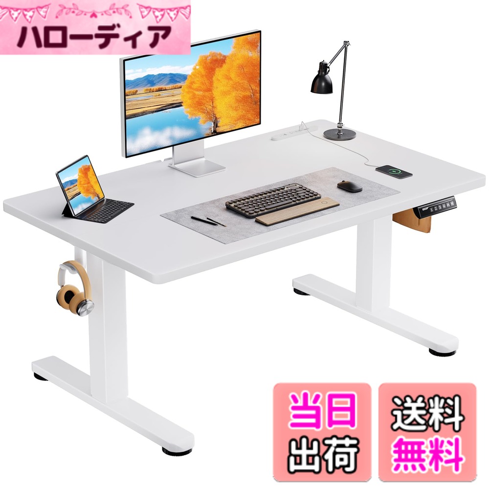 商品情報商品の説明主な仕様 【ワンタッチで昇降可能なローデスク】簡単なボタン操作で天板を無段階に高さ48~72cm昇降でき、用途やお持ちの座椅子、体形などに合わせてちょうど良い高さを設定できます。普通の椅子から座椅子や座布団などまで、幅広く対応します。学習机として子供の成長とともに高さを自由に調節するのもおすすめです。また、高さを4ヶ所まで保存できるメモリー機能付きで、手軽いにお好みの高さまで調整できます。【便利なコンセント&USBポート付き】2口コンセントとUSBポートを搭載することで、手近な所から電源を取れて配線がまとめやすく便利です。ErGearロータイプパソコンデスクはノートパソコンやデスクライト、スマホ充電なども同時に利用できます。また、3口すべてスライドカバー付きなので、ホコリが入りにくく安心してお使いいただけます。【5万回の耐久性試験済みで長く使える】より高い耐久性が求められるErGearロータイプ昇降式デスクは宇宙航空等級の昇降支柱コネクタを備えた頑丈なフレームを使用しています。デスク全体を安定させ、最上限位置でも机の揺れを最大限防ぎます。5万回の昇降耐久性試験もクリアしました（弊社試験基準にて実施）。【より高性能のモーターを搭載で耐荷重UP！】 頑丈なフレームかつ強化されたモーターを搭載されることにより、耐荷重・上下昇降駆動力に優れています。天板は80kgまで耐える高耐荷重仕様で、ディスプレイを2枚を載せてもまとめて上下昇降できます。ゲーミングデスクとしてもおすすめです。【低VOC塗装で安全な室内空間を作る】ErGear昇降式ローデスクはホルムアルデヒドなどの室内空気汚染物質（VOC）の排出量が少なく、EPA および CARB の排ガス基準を満たしています。より安心して健康に暮らせる空間づくりをお手伝いします。