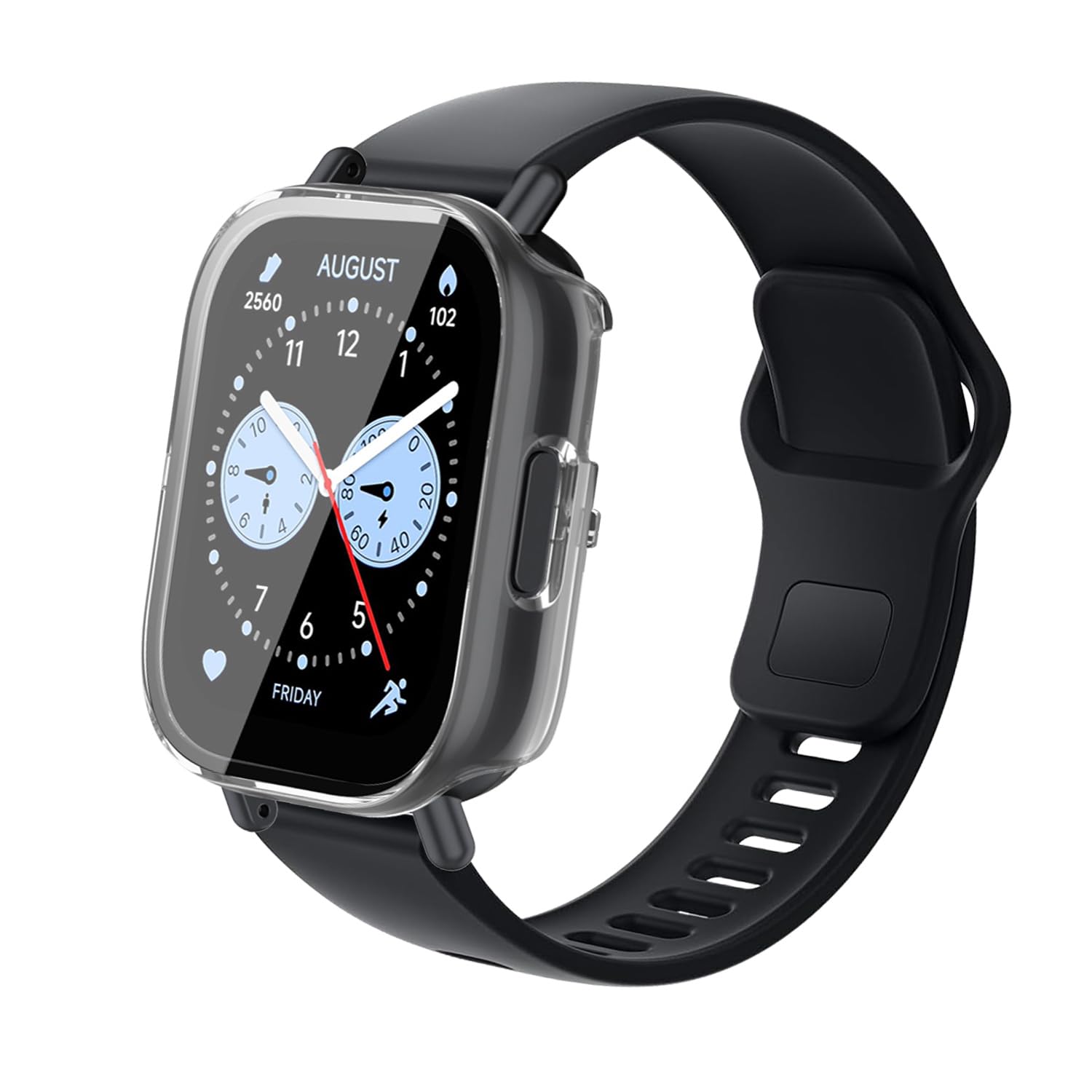 【Free Shipping】KONXISA Smartwatch Case Cover for Redmi Watch 5 Lite - Integrated PC Case + Tempered Glass Screen Protector - Easy Installation & Removal, High Transparency, Scratch Resistant, Shock Absorption, Charging Compatible, Full Protection (Clear) Color: Clear