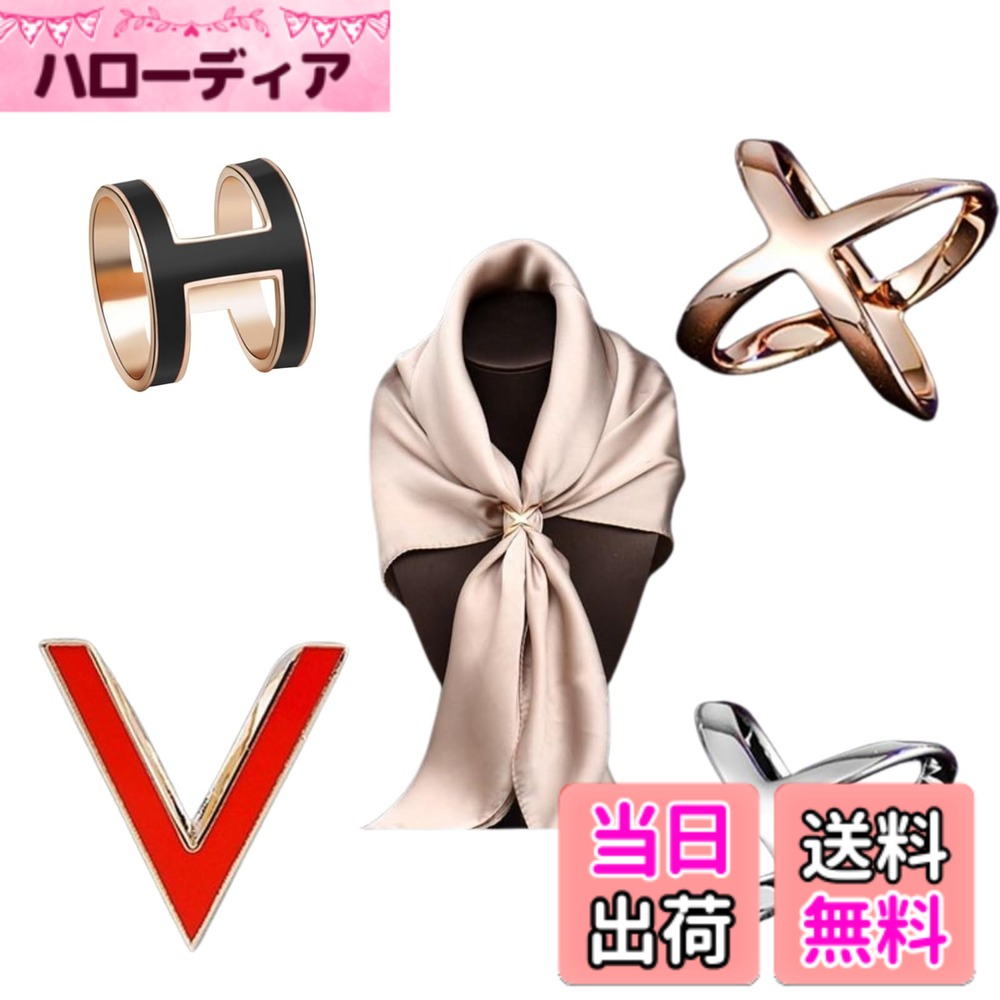 【送料無料】Snugly スカーフリング 4個 レディース メンズ ファッションスカーフリング スカーフ留め スカーフリング スカーフクリップ スカーフリング メンズ スカーフ 色：ピンクゴールド、シルバー、レッド・ゴールド、ブラック・ゴールド、サイズ：内径約2.0-2.5cm