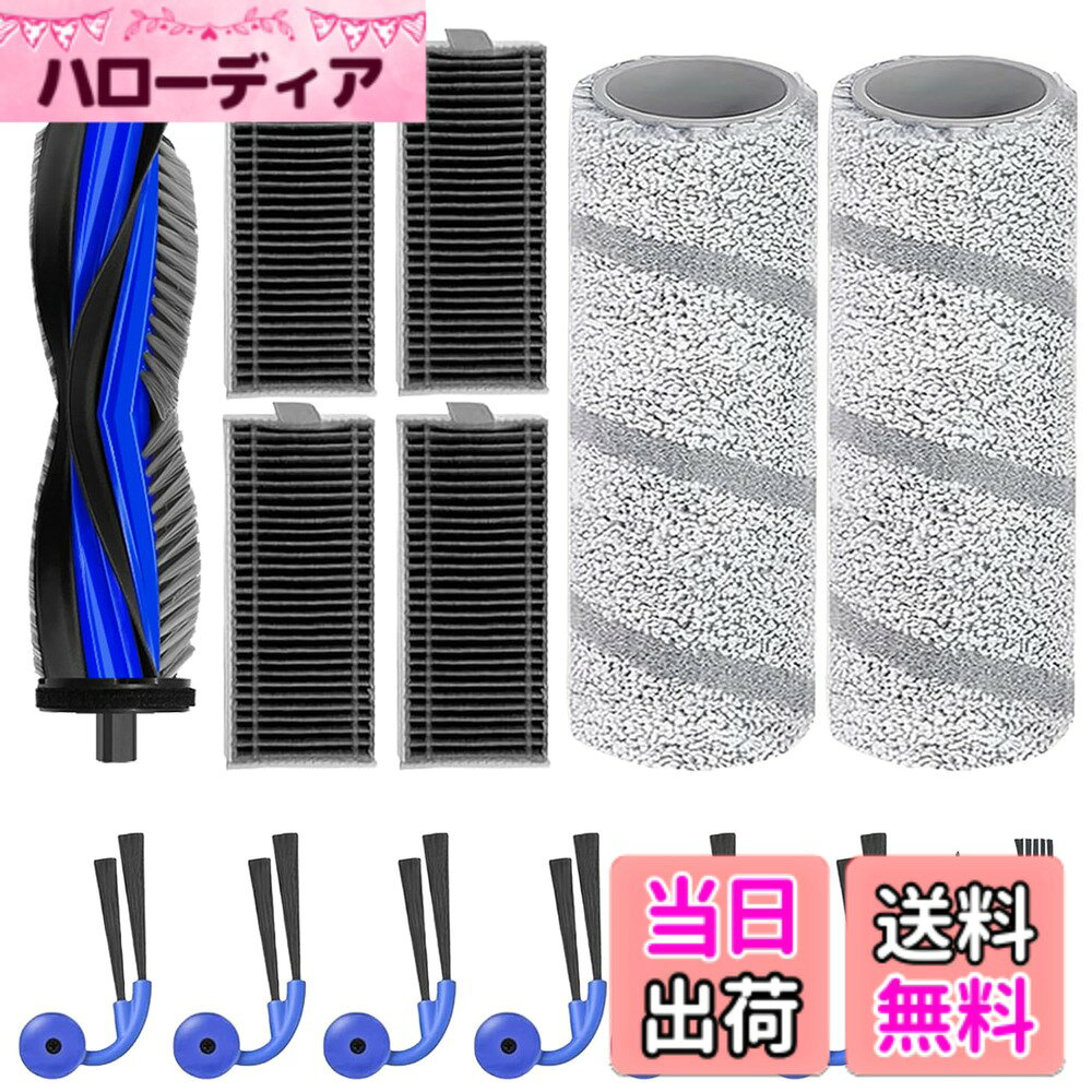 ECOVACS (エコバックス) 消耗品 13枚入り DEEBOT X11 OmniCyclone ロボット掃除機 フィルター*4枚、サイドブラシ 6枚、メインブラシ*1枚、交換用ローラーモップ *2枚  重複利用 ECOVACS ロボット掃除機 交換部品対応