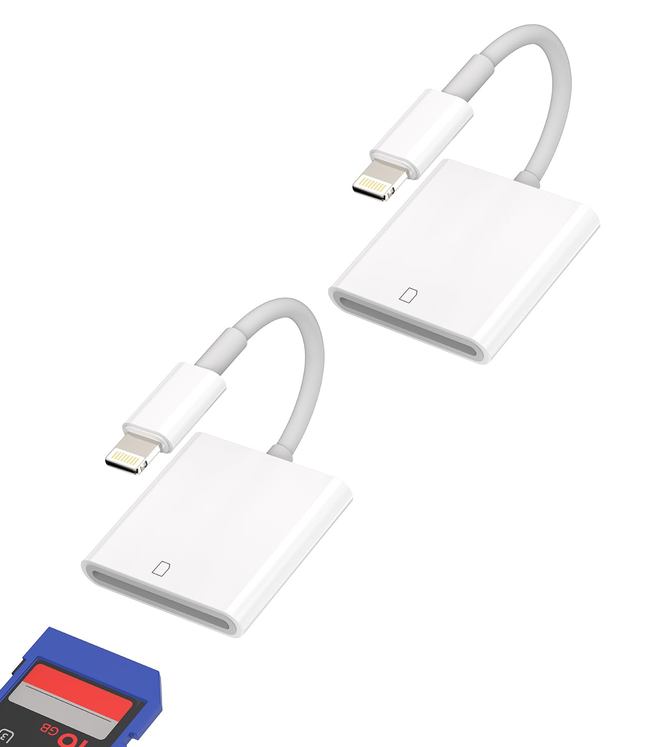 【送料無料】SDカードリーダー Type-c USB C 変換アダプタタイプcメモリーカード外付けアダプターSD Card Readerスマホ 画像保存 データ移行USB-C対応Apple iPhone 15 Pro Max Plus 対応iPad 10 Air4/5 Mini6 12.9 Macbook 対応Sony Xperi 色：Lightning to SD 2Pack