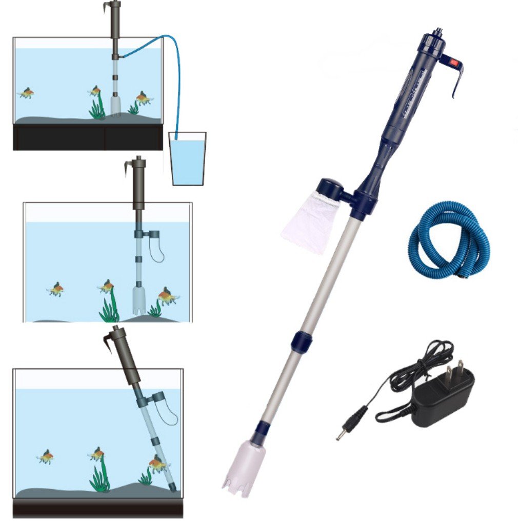 【送料無料】LONDAFISH水槽清掃パンプ 砂清掃 真空用 電動掃除機 砂利掃除機 水換えポンプ 底砂掃除 コケ取り 汚れ取 強力 水質浄化 水族館用