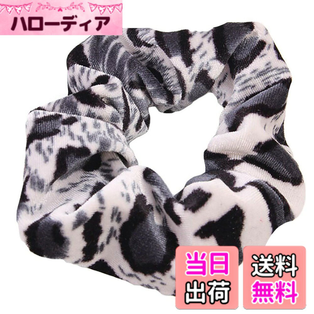 【送料無料】WHITE FANG(ホワイトファング) シュシュ ヘアゴム ヒョウ柄 レオパード おしゃれ かわいい ヘアアクセ レディース ZA009 色：デザインC、サイズ：サイズ