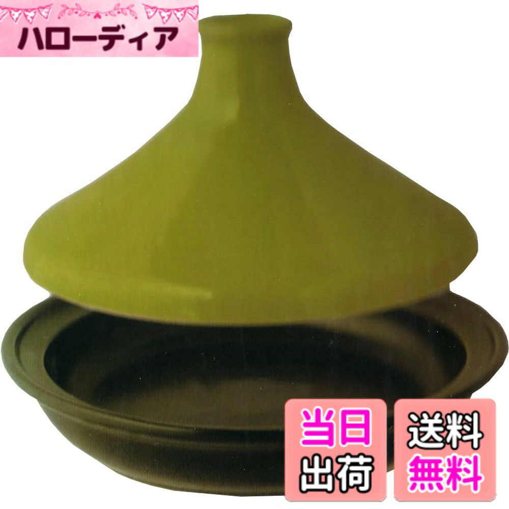 【送料無料】リビング COLORED タジン鍋 19cm 色：グリーン、サイズ：19cm