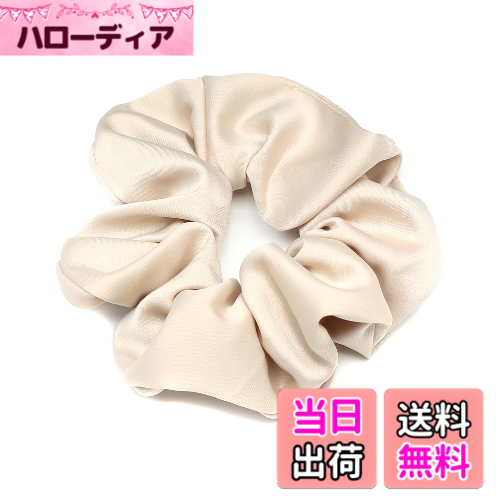 【送料無料】QinGoo シュシュ ヘアゴム 髪ゴム 大人 ヘアアクセサリー 可愛い おしゃれ レディース 韓国 1本 色：Apricot