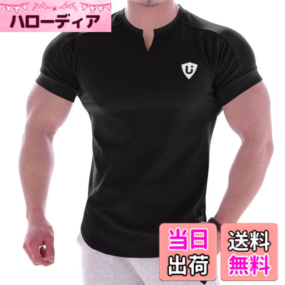 【送料無料】[LVFU] ジムtシャツ メンズ ストレッチ トレーニングウェア Tシャツ V...