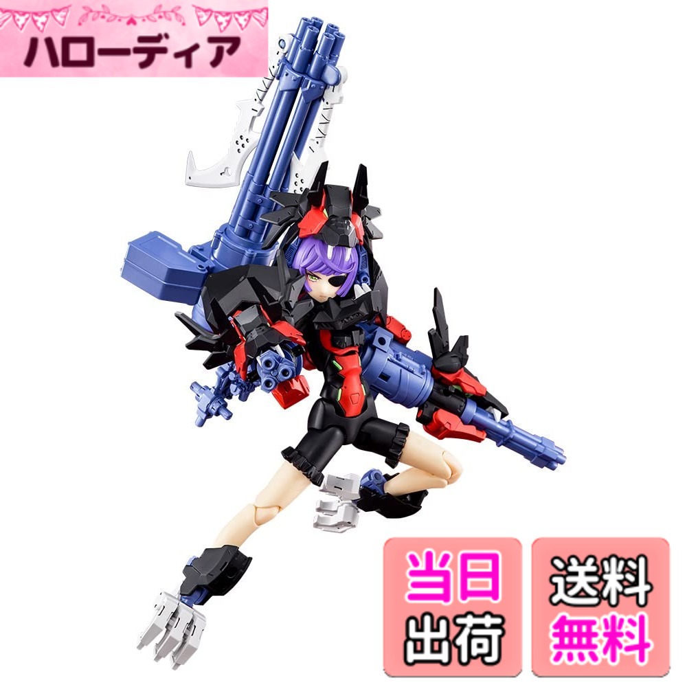 商品情報商品の説明商品紹介 「美少女xメカニック」シリーズ『メガミデバイス』新作! M.S.Gを纏ったChaos&Pretty。“赤ずきん”のパワーアップ型“グランマ”となって登場! 赤ずきんをベースにガトリングガン3挺をミキシング、更にウルフヘッドを計3セット＆新規造形パーツを組み合わせて強化しました。 大小のガトリングガンを自在に操るダイナミックなポージングをお楽しみいただけます! メガミデバイスは可動美少女素体にウェポンやアーマーを装着して楽しむ組み立て式プラモデルシリーズです。 ミキシングコンセプト提案をメガミデバイスプロデューサー鳥山とりをと模型誌ライターのファジー氏が共同で、追加パーツディテーリングを原型製作のたすく氏が担当。 Chaos&Prettyシリーズの凪良氏が新キャラクタートータルデザインとしてまとめました。 浅井真紀氏設計による“マシニーカ”を採用しダイナミックで美しいポージングが可能です。 【付属品/ギミック】 ・M.S.Gガトリングガンと組み合わせ、ウルフヘッドを複数付属しケルベロス化した新しいChaos&Prettyが誕生しました。 ・新造形パーツの中には拡張性を意識したものが多数付属、アイデア次第でオリジナルカスタムをお楽しみいただけます。 ・3種の新デザイン塗装済み顔パーツが付属。 ・アーマーを身に着けた「武装モード」と、アーマーを脱いだ「素体モード」をパーツ差し替えで再現できます。 ・“マシニーカ”素体驚異の可動範囲で、武器構えポーズや座りポーズが自然にキマります。 ・多彩な武器パーツ、ジョイントパーツが付属。色々なコンバットシーンを想定して遊ぶことができます。 ・各部に配置された3mm径のジョイントや頭部の互換性により既存『M.S.G』『フレームアームズ』『フレームアームズ・ガール』『ヘキサギア』『創彩少女庭園』『アルカナディア』シリーズ等と各部併用が可能。 ・瞳デカールが付属。 【メガミデバイスとは】 全高14cmの自立型フィギュアロボが存在し、プラモデルを楽しむように作って、改造して、戦わせることのできる“近未来のバトルホビー”を想定したプラモデルシリーズです。 可動フィギュアの第一人者、浅井真紀氏新設計素体“マシニーカ”をコアとし、キャラクター＆メカニックを様々なデザイナーが手掛けてまいります。 成型色は色分けがされ、顔はタンポ印刷で塗装済み、組み立てただけでイメージに近い仕上がりになります。 3mm径のジョイント穴の採用で、シリーズ内でのパーツ互換性はもちろんのこと、すでに発売済みのコトブキヤプラモデルパーツの多くと組み合わせて遊ぶことができます。 安全警告 該当なし主な仕様 (C) KOTOBUKIYAbrM.S.Gガトリングガンと組み合わせ、ウルフヘッドを複数付属しケルベロス化した新しいChaos&Prettyが誕生しました。新造形パーツの中には拡張性を意識したものが多数付属、アイデア次第でオリジナルカスタムをお楽しみいただけます。3種の新デザイン塗装済み顔パーツが付属。