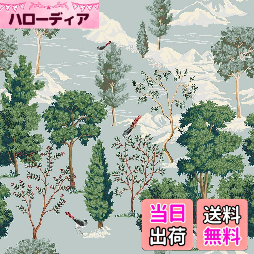 【送料無料】VEELIKE 和風 壁紙 シール 剥がせる 山林の鳥 壁紙シート リメイクシート 防水 耐熱 44.5x300cm シール…