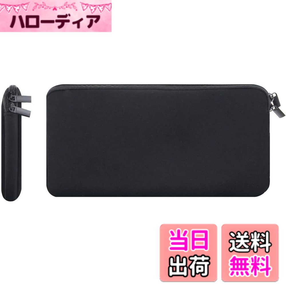 商品情報商品の説明用途が広い. サポートされているキーボード： ロジクール/Apple/Lenovo/Keychron/Buffalo/Anker/エレコム/マイクロソフトなどのいろんなミニキーボードに対応します。（ケースサイズ：31CMX16CM） 特徴 　 1.高保護性能の衝撃吸収：ケースはネオプレン素材を採用し、柔軟なネオプレンが落下時の衝撃を緩和。日常使用に十分な耐環境性を実現しています。 2.超軽量携帯性：重量：80gと極軽量で、バッグ内での負担を最小化。コンパクトな設計により、日常用途に特化した軽さです。 3.防水・防塵設計：ケースはネオプレン素材を採用し、防水防塵を備え、日常生活の水しぶきや埃からキーボードを保護します。 4.安定的な保護: 使いやすいダブルジッパー採用、無線 キーボードが確実に保護されます。さらにジッパー付きでしっかり閉じられるので、移動中も安心です。 仕様 カバーサイズ：31CMX16CM 素材：ネオプレン 色：黒 配送内容：1*キーボードケース 　主な仕様 互換性あるケース：ロジクール/Apple/Lenovo/Keychron/Buffalo/Anker/エレコム/マイクロソフトなどのいろんなミニキーボードに対応します。（ケースサイズ：31CMX16CM）高保護性能の衝撃吸収：ケースはネオプレン素材を採用し、柔軟なネオプレンが落下時の衝撃を緩和。日常使用に十分な耐環境性を実現しています。超軽量携帯性：重量：80gと極軽量で、バッグ内での負担を最小化。コンパクトな設計により、日常用途に特化した軽さです。防水・防塵設計：ケースはネオプレン素材を採用し、防水防塵を備え、日常生活の水しぶきや埃からキーボードを保護します。安定的な保護: 使いやすいダブルジッパー採用、無線 キーボードが確実に保護されます。さらにジッパー付きでしっかり閉じられるので、移動中も安心です。