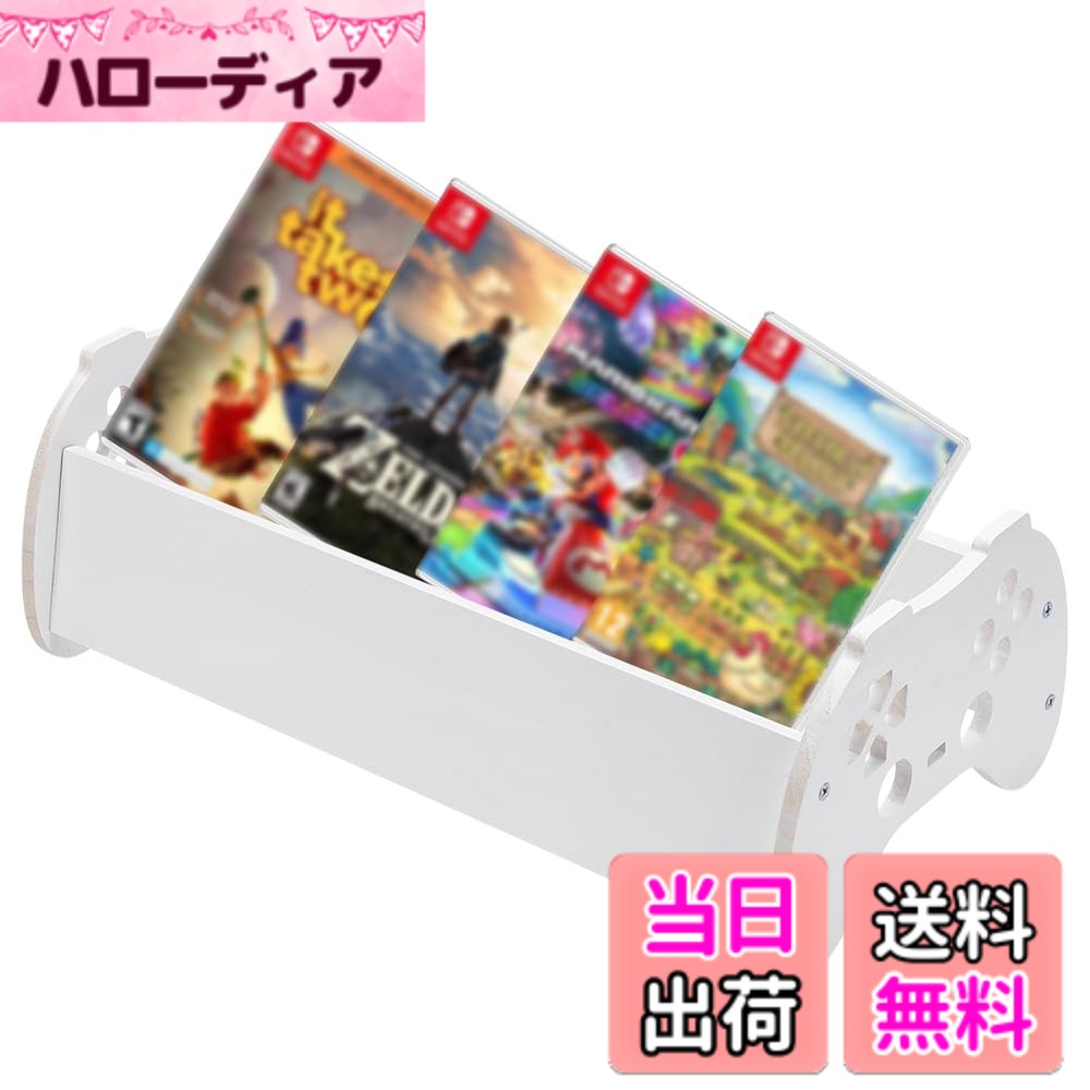 【送料無料】UNICRAFTALE ビデオゲーム 収納 40x21.6x5.5cm ゲーム棚 PS5ゲーム ホルダー 調整可能 パイン材 シェルフ 省スペース デザイン PS3-PS5 ゲームディスク リビングルーム ゲーミング オーガナイザー
