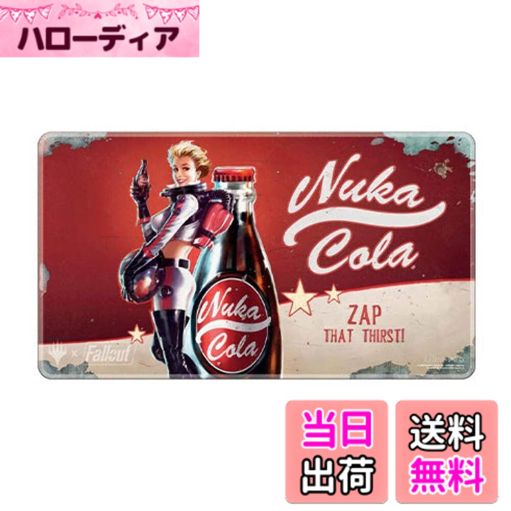 Ultra PRO - Fallout Holofoil プレイマット - ヌカ・コーラ ピンナップ - マジック:ザ・ギャザリング 限定版 コレクター収集品 トレーディング 卓上ゲーム 必需品 アクセサリー用 色：マルチカラー、サイズ：24 pulgadas de largo x 13.5 pulgadas de ancho