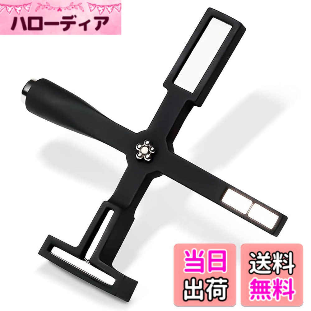 【送料無料】マグネットネイル 磁石 ネイル用マグネット 5 In 1 ネイル磁石 強力磁石タイプ 3Dキャットアイ効果 十字型デザイン ホームネイル サロン用 女性向け DIYネイルアートツール 結婚式・デート用 色：ブラック