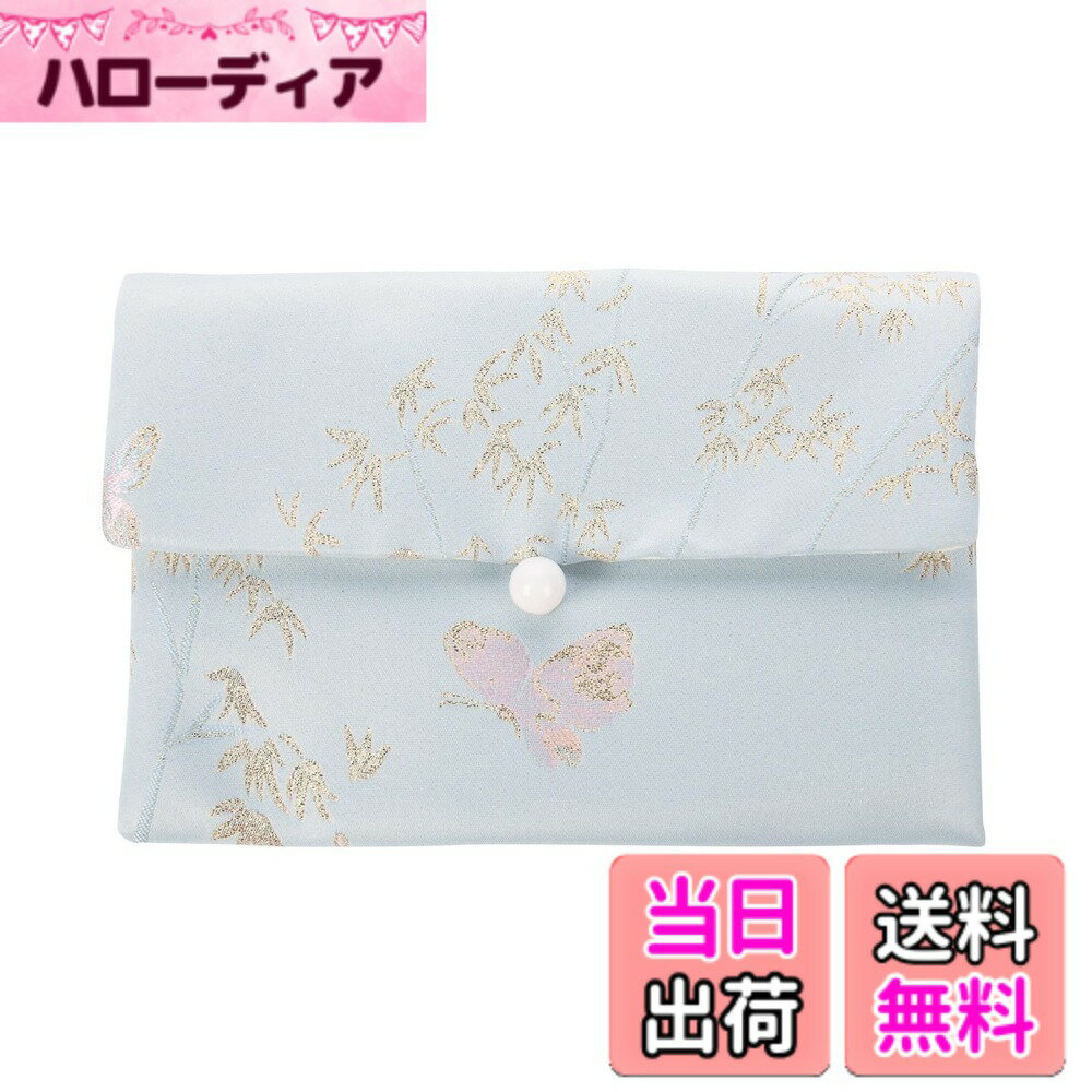 【送料無料】[OTAKUMARKET] 数珠袋 数珠入れ 女性用 パワーストーン 誕生石 収納ケース ブレスレット 念珠袋 念珠ケース 和柄 御念珠入れ 小銭入れ 小物入れ ポーチ バッグ 和雑貨 アクセサリー ケー 色：竹蝶柄、サイズ：Lサイズ：たて約12xよこ約17.5cmx厚さ約1.3cm