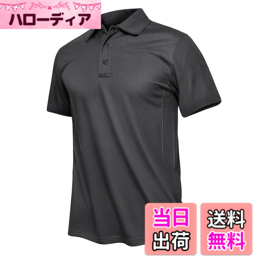 樂天商城 - 【送料無料】[MAGCOMSEN] ポロシャツ メンズ 半袖 吸汗速乾 冷感通気 tシャツ スポーツ ストレッチ ゴルフウェア ビジネス タクティカル 夏服 トップス 無地 色：ダークグレー、サイズ：2XL