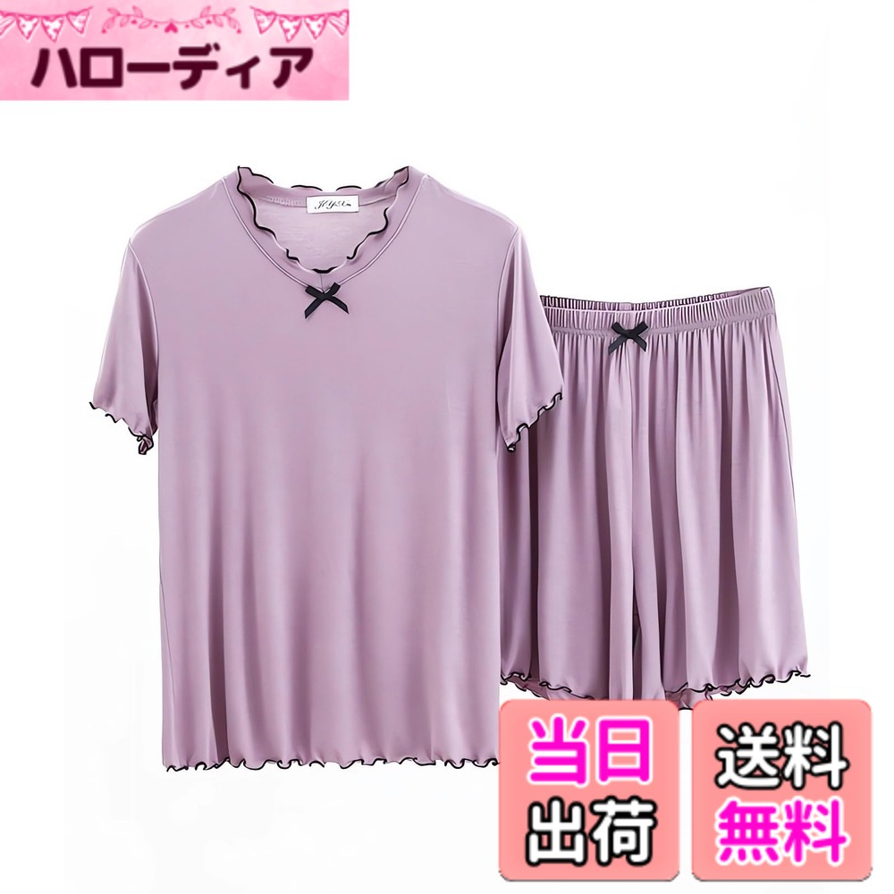 商品情報商品の説明主な仕様 ◆インナーやルームウェアも、かわいいモノを身に着けたい。そんな大人女性の気持ちに寄り添った、ルームウェアとなり、可愛いレヨンデザインのパジャマを紹介いたします。パジャマやルームウエアとしてずっと身に着けていたくなる、大人女性に大満足の一枚。◆肌触りの良さと裾や袖口にほどこされた小さな多彩フリルデザインが人気のポイント。甘すぎない印象で、大人可愛いデザインになっています。快適な眠りに欠かせないおしゃれなレディースパジャマセットです。吸湿・速乾に優れたレヨン素材だから汗をかいてもすぐにサラサラ、汗ばむ季節も朝まで快適・快眠です。※サイズ参考はこちら↓◆Mサイズ［トップス］着丈60cm胸囲 92cm肩幅 37cm 袖丈16.5cm［パンツ］総丈39cmヒップ 47cmウエストゴム60-90cm 推薦体重45-50kg推薦身長155-160cmbr◆Lサイズ［トップス］着丈61cm胸囲 96cm肩幅 39cm 袖丈17cm［パンツ］総丈41cmヒップ 49cmウエストゴム64-94cm 推薦体重50-60kg推薦身長160-165cmbr◆XLサイズ［トップス］着丈63cm胸囲 100cm肩幅 41cm 袖丈17.5cm［パンツ］総丈43cmヒップ 51cmウエストゴム68-98cm 推薦体重60-70kg推薦身長165-175cm