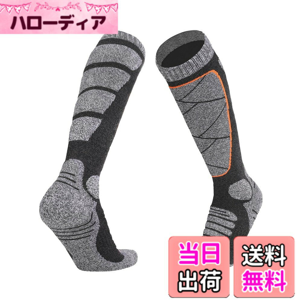 商品情報商品の説明主な仕様 【断熱性と快適性】足の形に対応した立体構造＋前傾シルエット＋テキスタイル素材が、「暖かさ」と「快適さ」の条件を満たしています。厚手のモデルは綿で作られて柔らかいで、暖かさを蓄え閉じ込めます。【通気・防臭】足の部分がメッシュ構造になっており、通気性が良く、快適な履き心地です。防菌防臭機能があり、運動時の両足が蒸れたり、汗で濡れたりしないようにしてくれます。【滑り止めと衝撃吸収】ソックスのはき口がリブ編みになっていて、ソックスのずり落ちやほつれを防止してくれます。ふくらはぎを引き締めるデザインにより、衝撃を段階的に軽減し、足のむくみを防止します。足の下と踵の部分が厚くなっており、衝撃や圧力を軽減してくれます。踵とつま先の部分も厚くなっており、ソックスの摩耗を防止してくれます。【使用シーン】厚目のスポーツ専用ソックスは、スキー、サイクリング、バイク旅、トレッキング、登山、キャンプ、ゴルフ、クラブ活動、釣りなどの冬のアウトドア活動に最適です。また、家の中で履く冬の保温ソックスとしてもお使いいただけます。【簡単コーディネイト】このスキー靴下はおしゃれなデザインで、どんなスキーシューズとスノーボードにもよく似合います。両足とふくらはぎをしっかりと包み込み、怪我を怖がらずに思う存分動けるようにしてくれます。