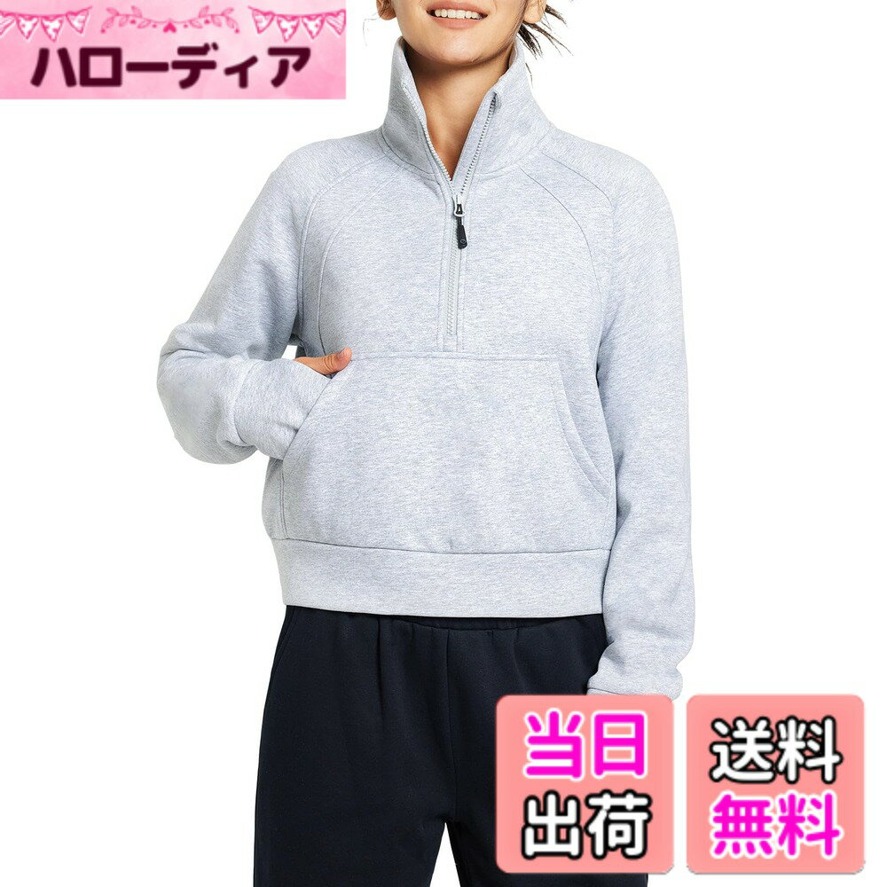 商品情報商品の説明主な仕様 肌触りの良い生地： 裏地にはポーラーフリースを使用し、肌寒い日のウォームアップやリラックスタイムを快適に過ごすことができる。カンガルーポケットには隠し携帯スリーブ付き： フロントポケットの内側にはカードスリーブがあり、荷物の収納に便利。1/2ジッププルオーバー： オーバーサイズのフィットとスタンドカラーのネックがシルエットを強調する女性用プルオーバースウェットシャツは、運動後の快適さを最大限に引き立てる。ハーフジップデザインがサムホール： 親指穴のある袖口は、袖が不規則に動くのを防ぎ、オーバーサイズのクロップド丈スウェットの保温性を高める。多様性：この女性用クロップド丈スウェットシャツは、春、秋、冬にぴったり。スウェットパンツやジーンズ、ヨガレギンスと合わせれば、スタイリッシュなスタイルが完成する。