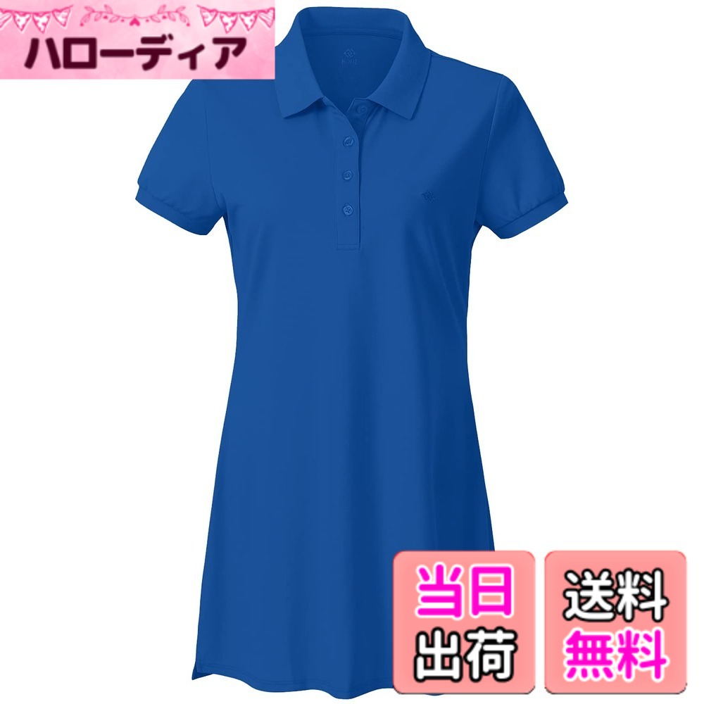 商品情報商品の説明主な仕様 【吸汗速乾＆UVカット】夏のゴルフウェアとして最適な機能性を備えています。吸汗速乾素材を採用しているため、炎天下でのプレーでも汗を素早く吸収・発散し、ベタつきを抑えます。UVカット機能（UPF50+）で日焼け対策も万全。大きいサイズ（S-3XL）にも対応したゆったり設計で、ストレッチ性のある生地が動きを妨げません。【動きやすいストレッチ設計】四方向に伸びる高ストレッチ素材を採用し、激しい動きにも対応可能。半袖デザインで腕の動きを妨げず、スカート部分は180度以上広がるフレアカットで、ランニングやストロークも思いのまま。【着痩せ効果】スカート部分はAラインシルエットで、ヒップ周りを優しくカバーする着痩せ設計。スポーツワンピースとしての機能性はそのままに、普段使いにも違和感ないおしゃれなデザイン。洗濯機で簡単にお手入れできるのも忙しい女性に嬉しいポイントです。【細部にこだわったデザイン】1.襟を折ったデザインで、前にボタンが四つ付いています。左胸にはロゴを刺して、無地のシャツにアクセントを加えます。2. ショートスリーブスタイル。3.スカート部分にスリットが入っています。おしゃれな印象を醸し出します。【サイズ】各サイズの詳細な採寸データはページ下記の商品詳細説明をご覧ください。