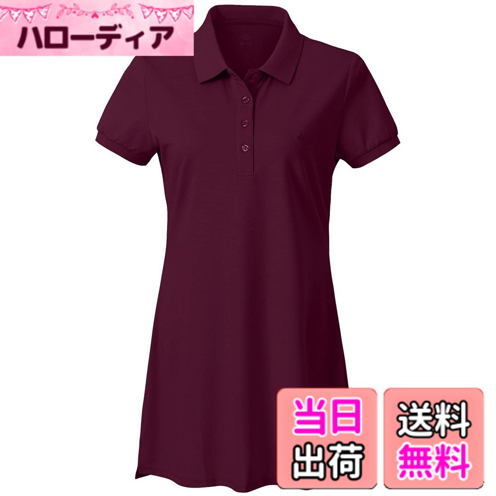 商品情報商品の説明主な仕様 【吸汗速乾＆UVカット】夏のゴルフウェアとして最適な機能性を備えています。吸汗速乾素材を採用しているため、炎天下でのプレーでも汗を素早く吸収・発散し、ベタつきを抑えます。UVカット機能（UPF50+）で日焼け対策も万全。大きいサイズ（S-3XL）にも対応したゆったり設計で、ストレッチ性のある生地が動きを妨げません。【動きやすいストレッチ設計】四方向に伸びる高ストレッチ素材を採用し、激しい動きにも対応可能。半袖デザインで腕の動きを妨げず、スカート部分は180度以上広がるフレアカットで、ランニングやストロークも思いのまま。【着痩せ効果】スカート部分はAラインシルエットで、ヒップ周りを優しくカバーする着痩せ設計。スポーツワンピースとしての機能性はそのままに、普段使いにも違和感ないおしゃれなデザイン。洗濯機で簡単にお手入れできるのも忙しい女性に嬉しいポイントです。【細部にこだわったデザイン】1.襟を折ったデザインで、前にボタンが四つ付いています。左胸にはロゴを刺して、無地のシャツにアクセントを加えます。2. ショートスリーブスタイル。3.スカート部分にスリットが入っています。おしゃれな印象を醸し出します。【サイズ】各サイズの詳細な採寸データはページ下記の商品詳細説明をご覧ください。
