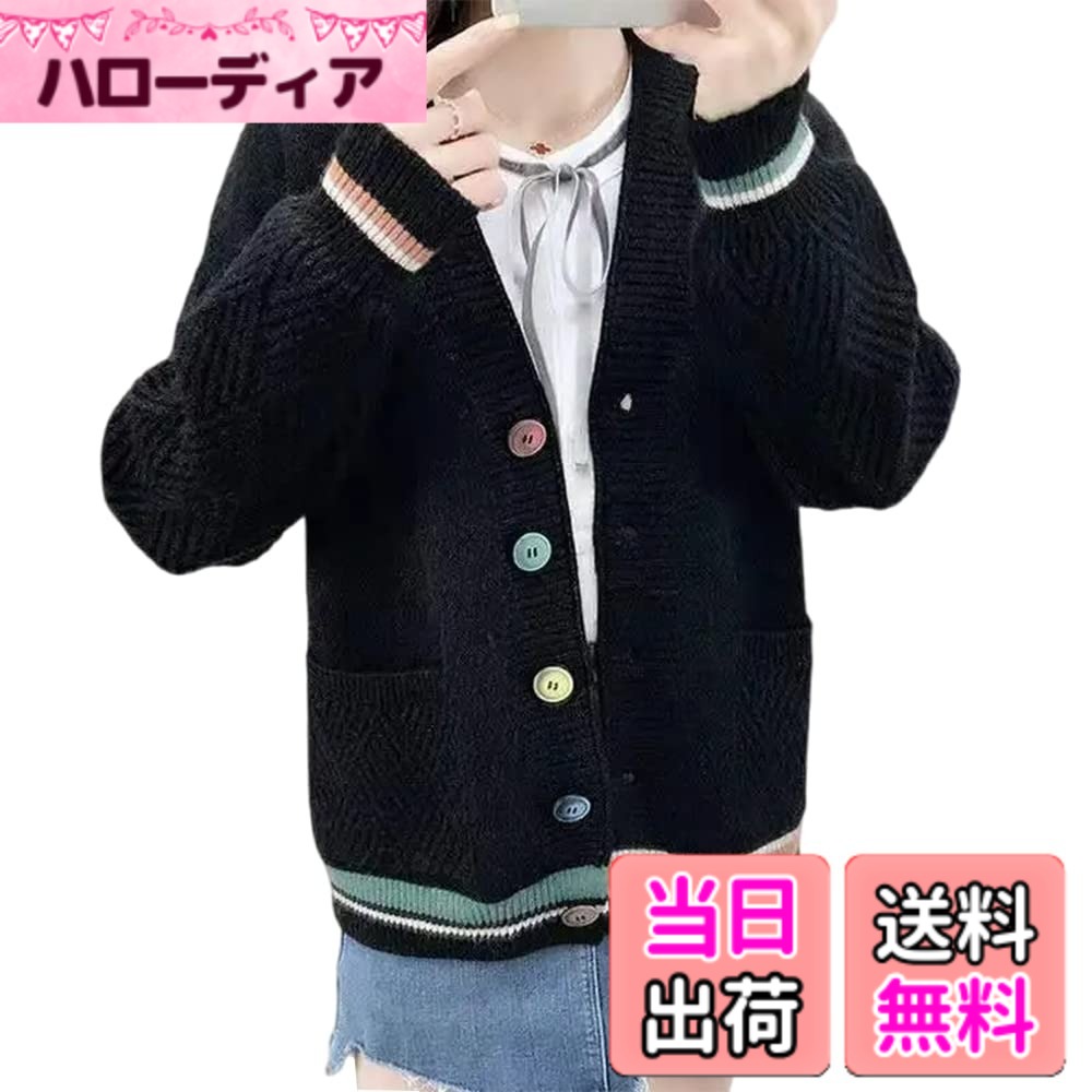 【送料無料】[fyetemon] ニット カーディガン レディースVネック春 秋 冬 着痩 セ...