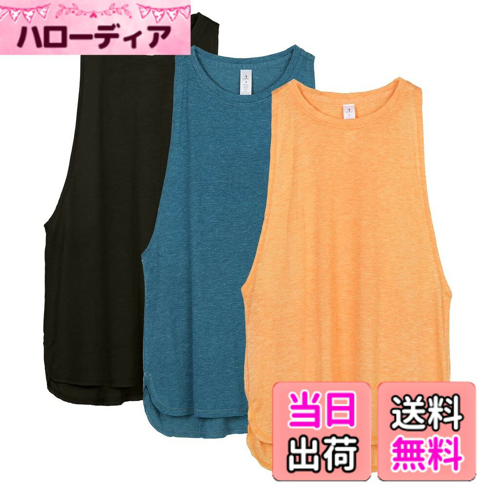【送料無料】[icyzone] タンクトップ 緩い ワークアウト シャツ 通気 速乾 軽量 レ...