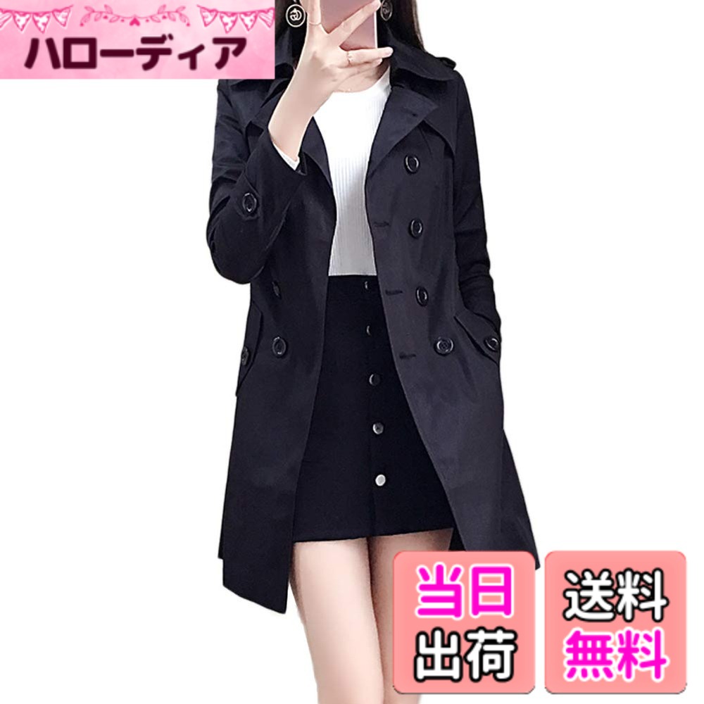 【送料無料】[JoveJek] トレンチコート レディース 大きいサイズ ダブルフェイスダ...