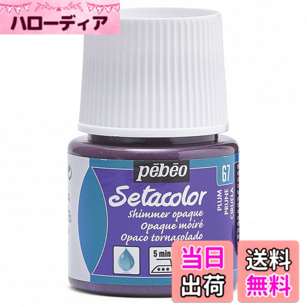 乐天商城 - 【送料無料】ペベオ 布に描ける絵具 セタカラーシマー色 色：プラム、サイズ：45ml