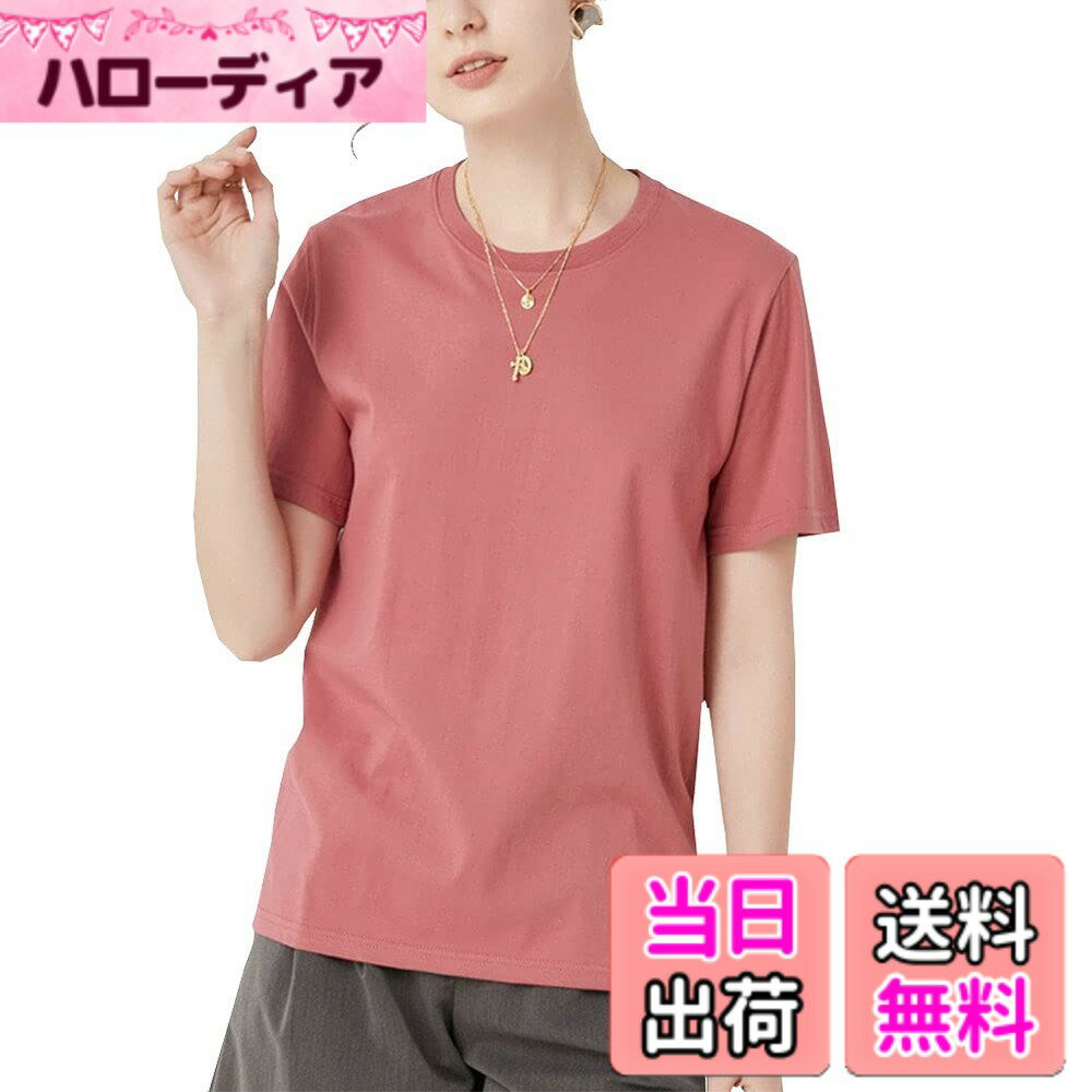 Other - 【送料無料】[ZUEVI] tシャツ レディース 半袖 無地 大きいサイズ 綿 トップス 春夏秋 色：レッド、サイズ：XL