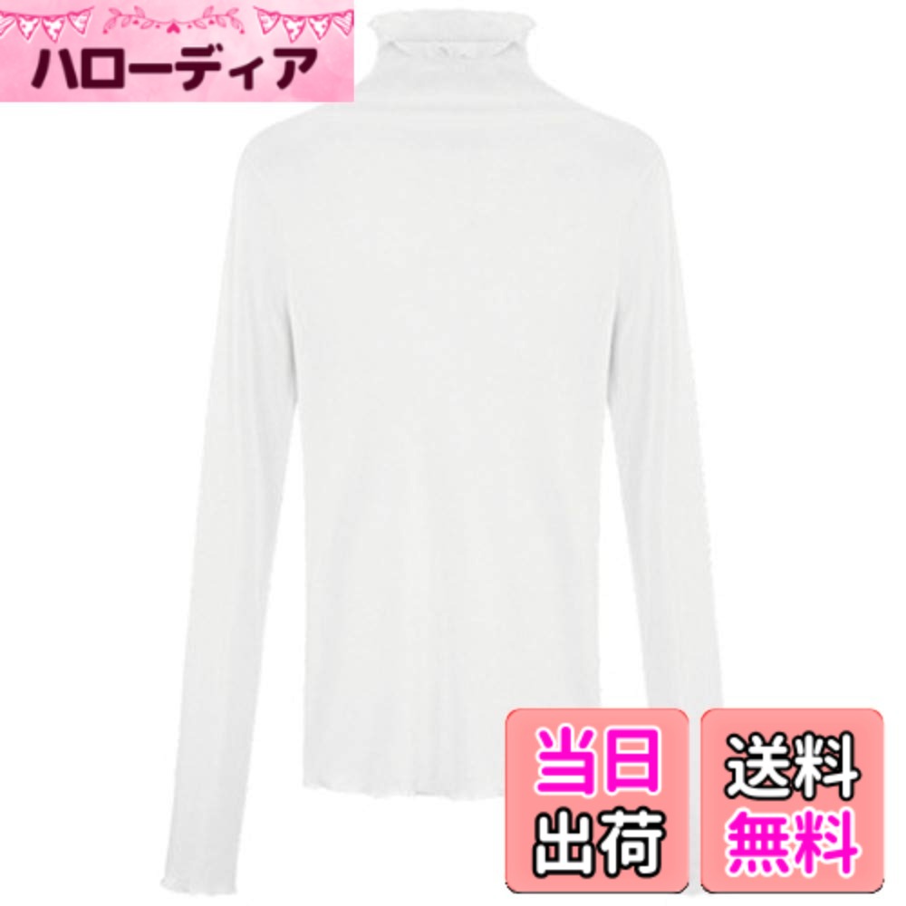 商品情報商品の説明主な仕様 【ワンサイズ】 着丈:61cm バスト:88cm 肩幅:34.5cm 袖丈:66cm。推薦体重：40-70kg。トレンド感のあるコーデが叶う♪シアーなタートルネックトップスが登場。【女性らしい抜け感】シースルー生地を使い、ゆるっと抜け感のあるデザインに仕上げたトップス。お手持ちのインナーと合わせて、おしゃれにレイヤード♪チュールのシアー感がレディな印象に仕上げるタートルインナー。【くしゅっと感が可愛い】襟元や袖、裾部分にフリルのようなデザインをプラス。旬のレイヤードスタイルにプラスしたい1枚◎ ベストやカーディガン、ワンピースなど、様々なアイテムのインナーとして合わせるだけで、ぐっと雰囲気のある着こなしに。【ハイネックタイプ】首元のおしゃれを楽しめるハイネック仕様。程よい襟立ちのネックラインが、洗練された顔映りに演出します。キャミワンピやベスト、ジレのインナーとして、レイヤードスタイルにぴったり。トップスのインナーとして、首元や手首をちら見せするスタイリングもおすすめです。【薄手の生地感】着心地軽やかでストレスフリー。ボトムスにインしても着ぶくれ感なし♪優しいフィット感がありながら伸縮性もある、着心地の良さもポイント。シアー感のあるチュール素材だから、合わせるアイテムによってロングシーズンスタイリングできる、着回し力にも優れたアイテムです。