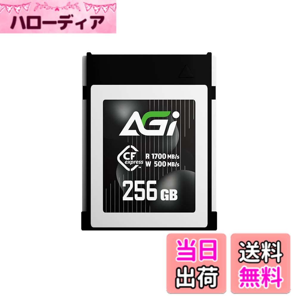 【送料無料】AGI CFexpress Type B 256GB メモリーカード (最大読込1700MB/s 最大書込500MB/s) 8K RAW 動画撮影 PCIe Gen3x2 CE138