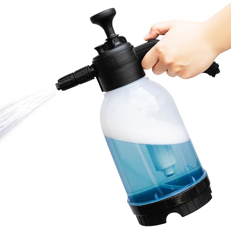 【送料無料】蓄圧式噴霧2 L高圧洗浄機高密度泡洗車噴霧-泡噴霧器洗車用園芸用清掃用消毒用手動加圧ポンプ式インジェクタ 色：white