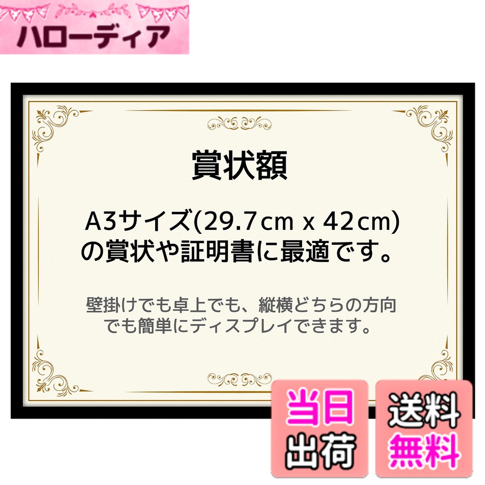 Americanflat Picture Frame LX Certification - Parent 色：ブラック、サイズ：A3