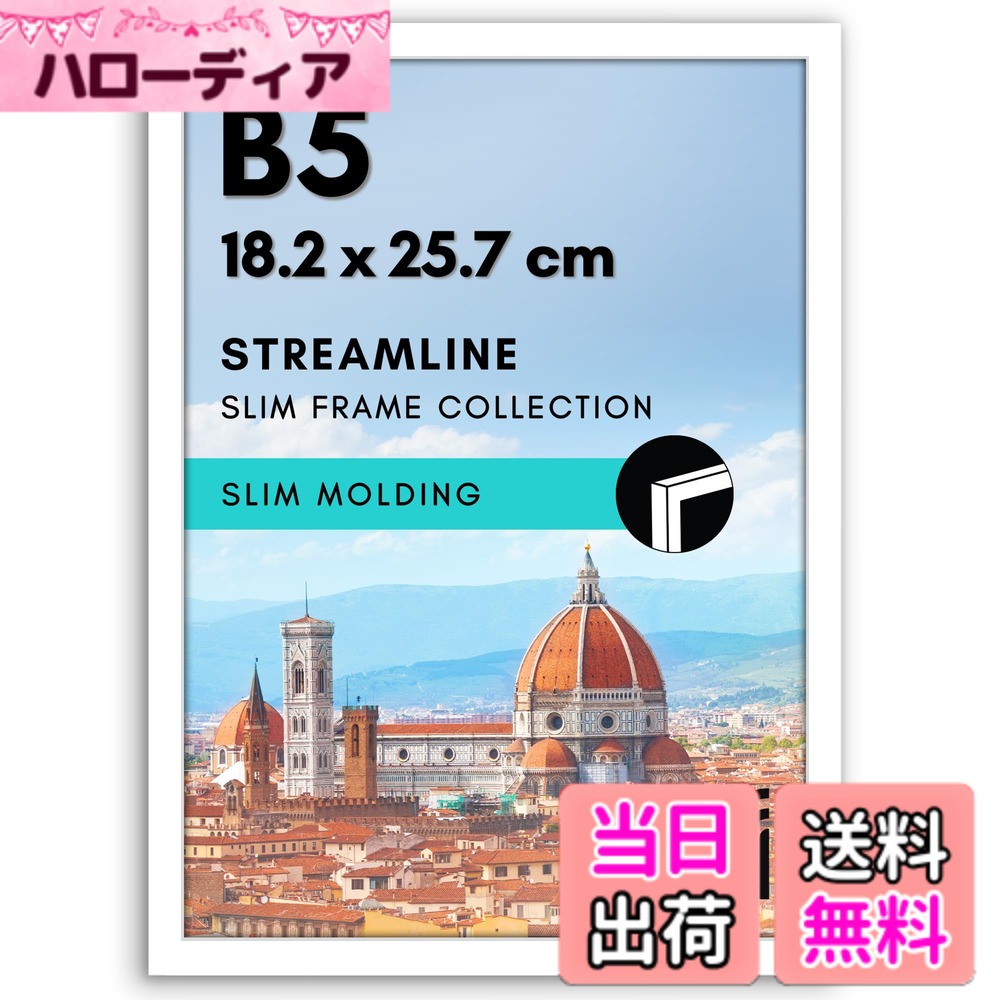 Americanflat Picture Frame LX - Parent 色：ホワイト、サイズ：B5