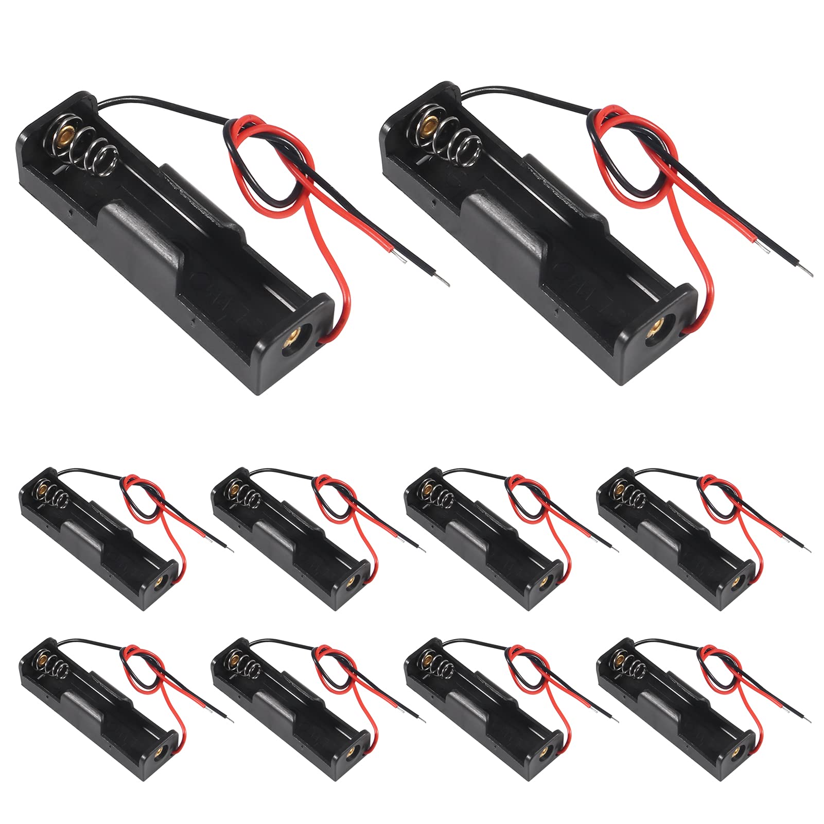 ACEIRMC 単3電池ホルダー バンドル 1.5V 単三電池ホルダー 1.5V 3V 単三電池ホルダー 2個 1.5V 4.5V 単3電池ホルダー 3個 1.5V 6V 単3電池ホルダー リード付き 色：スロット10個。
