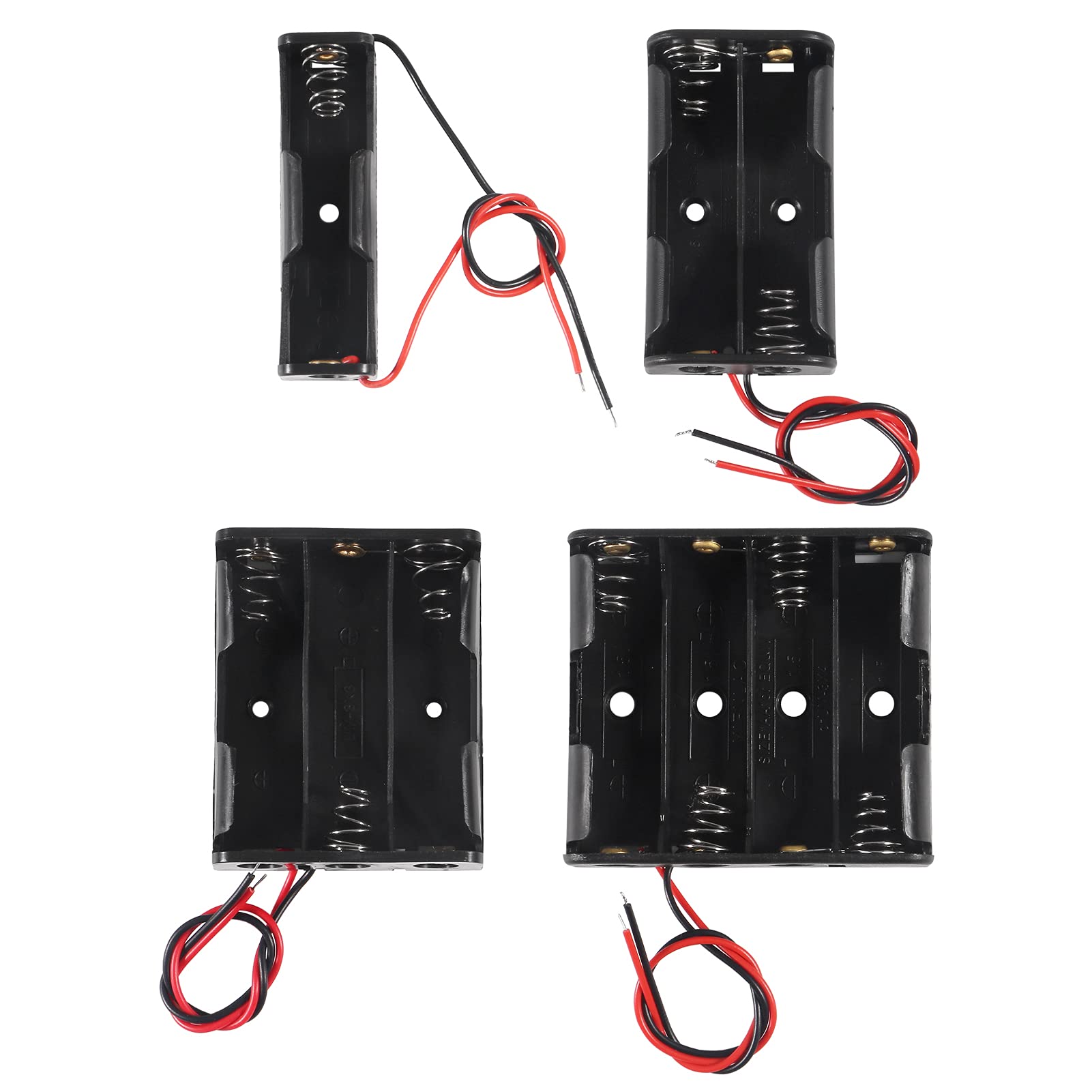 ACEIRMC 単3電池ホルダー バンドル 1.5V 単三電池ホルダー 1.5V 3V 単三電池ホルダー 2個 1.5V 4.5V 単3電池ホルダー 3個 1.5V 6V 単3電池ホルダー リード付き 色：1セット