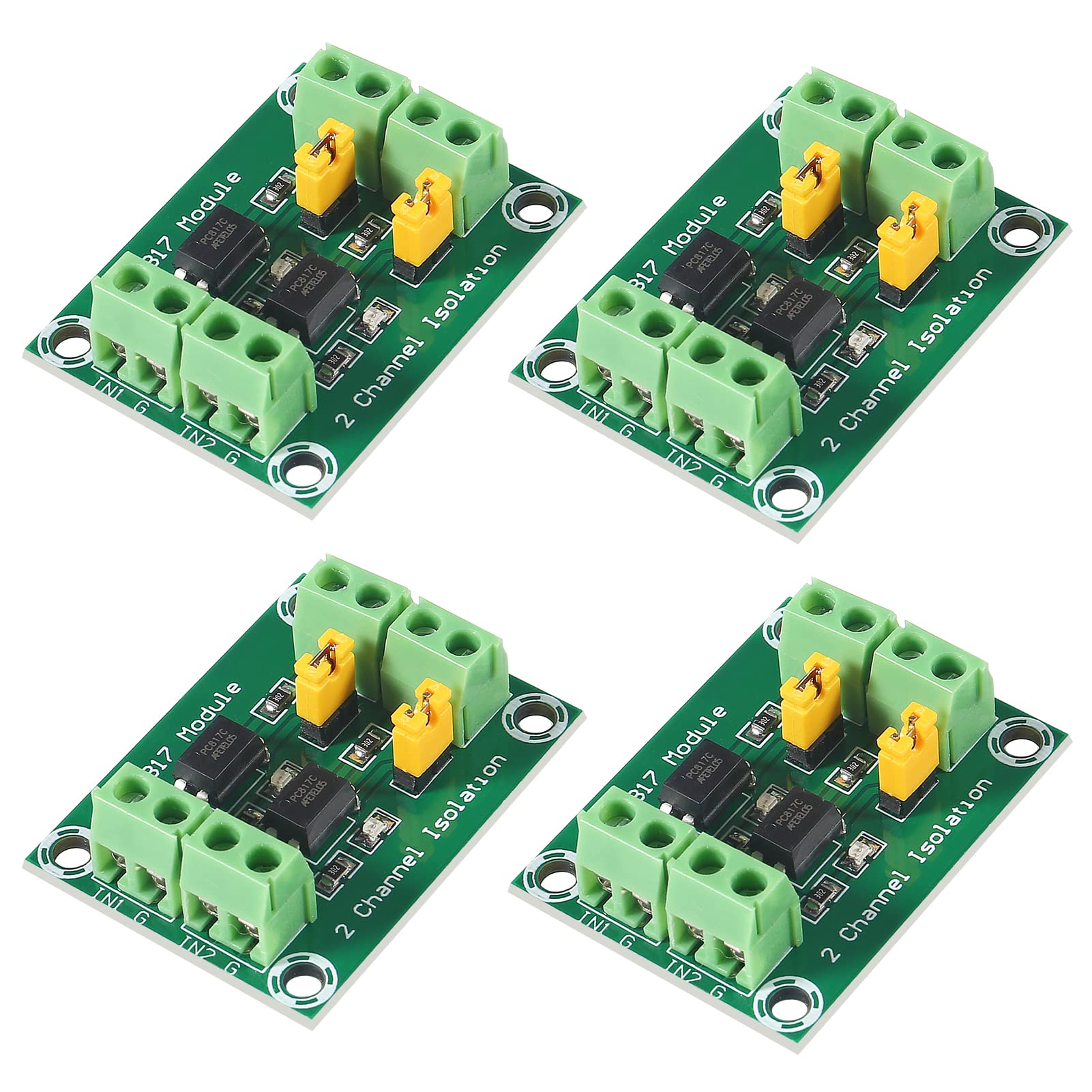 ACEIRMC 4個 2CH オプトカプラ PC817 2チャンネル アイソレーションボード 電圧変換アダプタモジュール 3.6-30V ドライバー 光電絶縁モジュール (2CH オプトカプラ) 色：2CH オプトカプラー