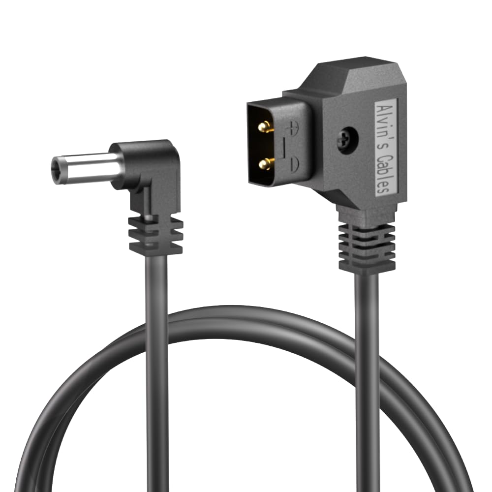 Alvin's Cables KiPRO LCD モニター 用の Anton Bauer 電源タップ D Tap to 直角 2.1 DC 12v ケーブル 色：直角 DC 1.5m、サイズ：150 cm