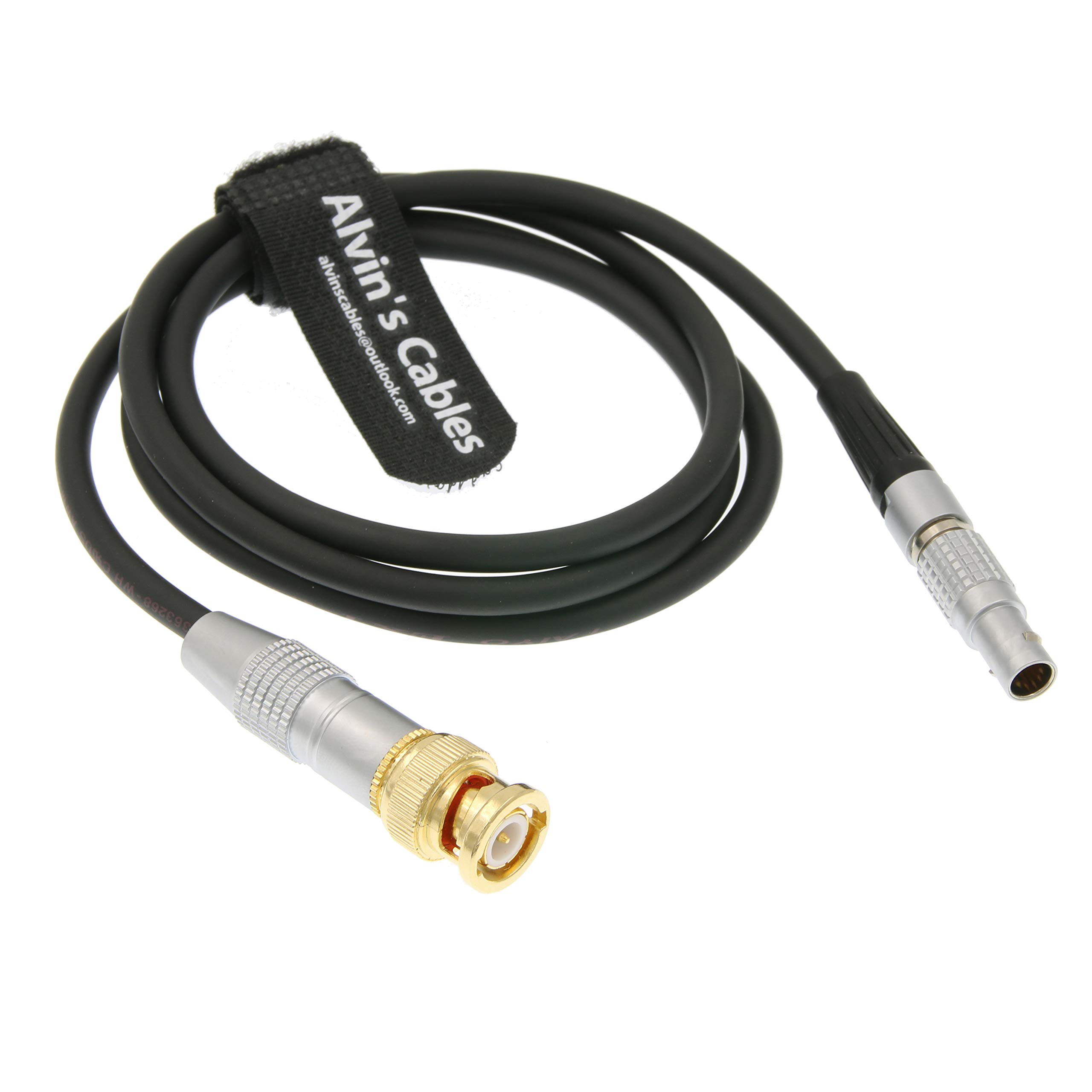Alvin's Cables Sound Devices ZAXCOM 用の BNC to 5 pin オス ARRI Mini Time Code ケーブル 色：ストレート BNC to ストレート 5 Pin 1m、サイズ：TC direction: BNC→5 Pin Male