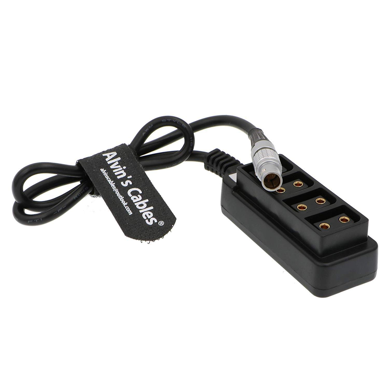 Alvin's Cables ARRI RED DSMC2 Jetpack RTmotion Sidekick 用の 2 pin オス to 4 D tap メス スプリッター Splitter ケーブル 色：ストレート 2ピン