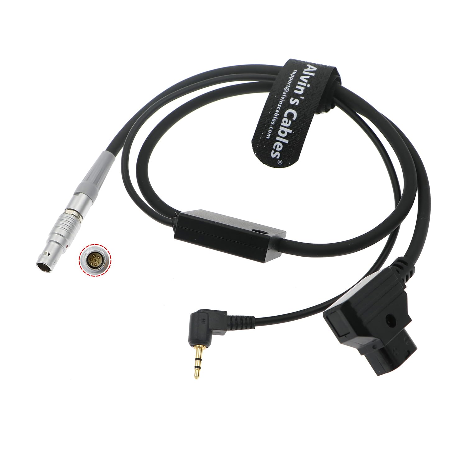 Alvin’s Cables ARRI cforce RF/cmotion cPRO 用 Run Stop ケーブル Canon C500/C300対応 CAM 7ピン to LANC + D-Tap 電源ケーブル ARRI K2.0015757互換 60cm