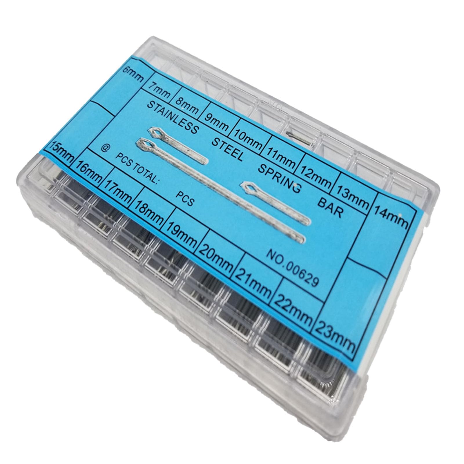 【送料無料】BRIIKPP 割りピン 時計 6mm~23mm 修理 交換 腕時計 バンド 修理 パーツ 工具 360個 収納ボックス付き 色：シルバー