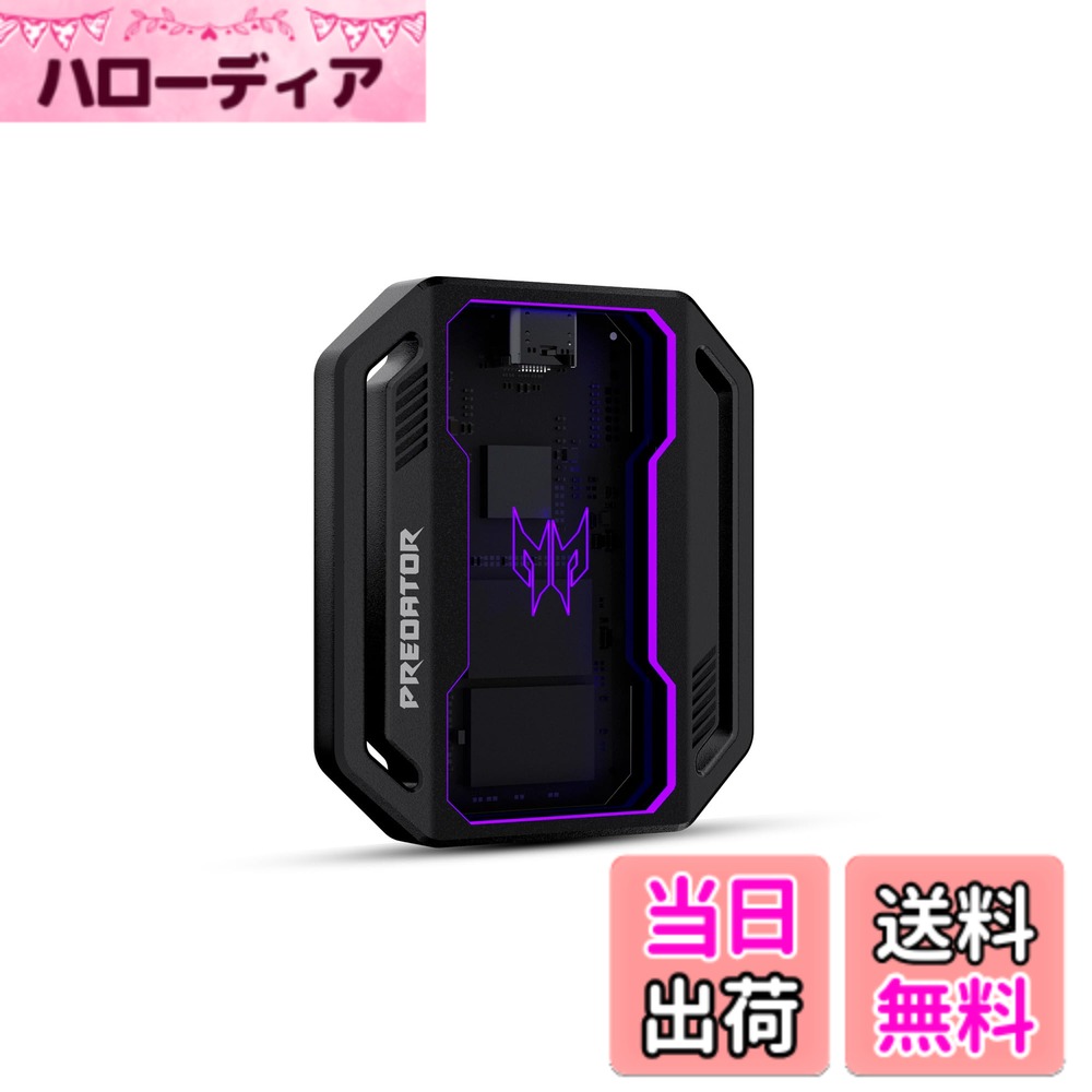 Acer Predator 外付けSSD GP30 USB3.2 Gen2x2 最大読出2000MB/s RGB発光型 ポータブルSSD 4K ProRes撮影対応 アルミ合金 USB A/Cケーブル付属 Windows/Mac OS、PS5、Android、iPhone15シリーズ以降対応 金属筐体 メーカー5年 サイズ：4TB