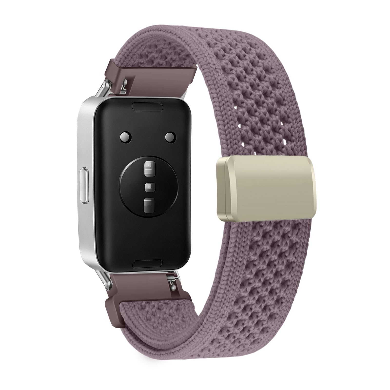 CeiBand HUAWEI Band 11/11 Pro 対応 交換バンド マグネット 交換ベルト 時計ベルト 通気性 ストラップ 編み込み スポーツバンド 磁気バックル huawei band 11/11 pro 用 色：パープル